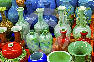 Old Chinese Ceramic Vases Panjuan Flea Market Beijing China