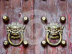 Old chinese door ornament