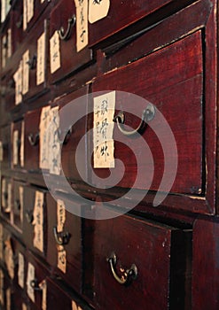 Old Chinese herbs close up