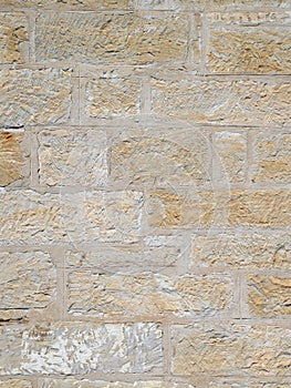 Old Chisel Textured Stone Wall.