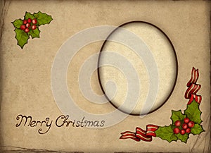 Old christmas greeting card