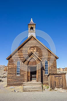 Old church in abandoned ghost town Bodie