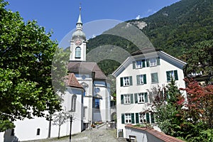 Old church at Altdorf in the Canton of Uri