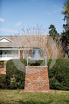 Old Church Bell on Brick Pedastel
