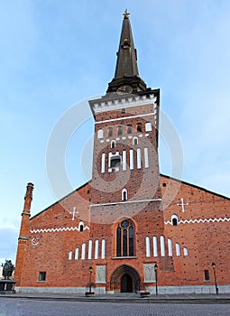 The old church in the center of Vasteras city in Sweden