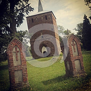 Old church in Cieszyn village, Poland