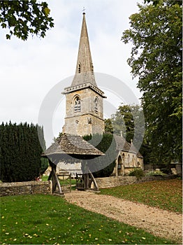 Old church in Cotswold district of England