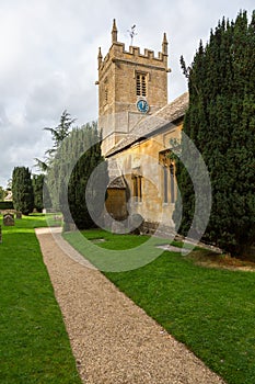 Old church in Cotswold district of England