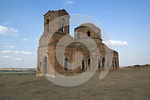 Old church destroyed during Wo. Rostov-on-Don, Rus photo