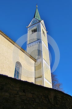 Old church in Goldegg, Austria, Europe.