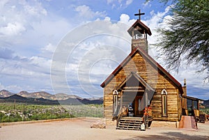 Old Church at Goldfield Ghost Town in Arizona