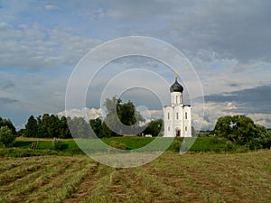 Old Church in a green field