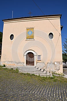 Old church in a hamlet of l`aquila
