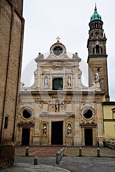 Old church in the historic streets of parma