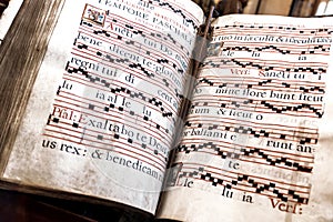 Old church hymnal-book