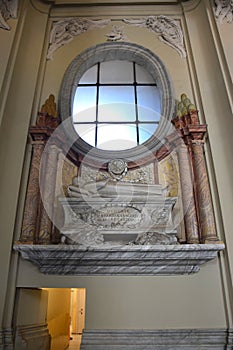 Interior of the Basilica di San Giovanni in Laterano - Basilica of Saint John Lateran - in the city of Rome, Italy