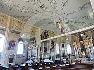 Old church interior, Lithuania photo