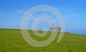 Old church on the Island of Lundy off Devon