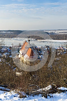 Old church in Kazimierz Dolny in Poland