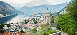 Old church in Kotor bay in Montenegro