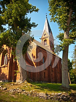 Old church in Kowalewice village, Poland