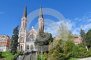 Old church in Leobendorf city Austria photo