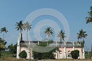 An old church located beside vembanad kayal