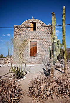 Old church Mission de Santa Rosalia de Mulege in Mulege, Baja California Sur, Mexico