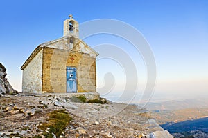 Old church in mountains, Biokovo, Croatia