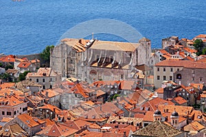Old church near sea in Dubrovnik stronghold