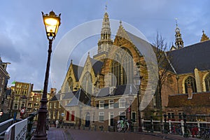 Old Church or Oude Kerk in Amsterdam, Netherlands.