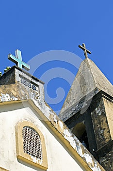 Detail of old church of the small village Paranapiacaba photo