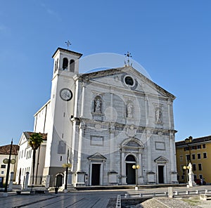 Old church in Palmanova city, Italy