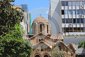 The old church of Panagia Kapnikarea in Athens, Greece