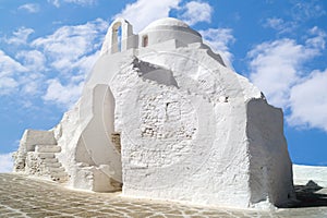 Old church of Panagia Paraportiani at Mykonos island