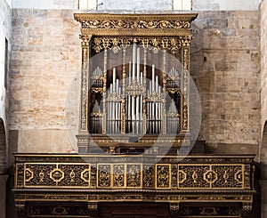 Old church pipe organ