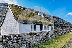 The old church in Saksun village