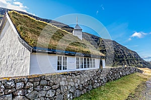 The old church in Saksun village