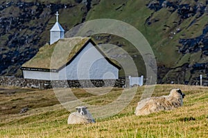 The old church in Saksun village