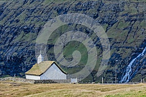 The old church in Saksun village