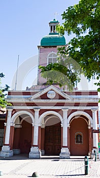 Old Church of San Jose de Maipo, located in Cajon del Maipo, Santiago de Chile photo