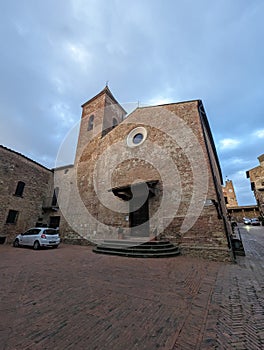 The old church Santi Jacopo e Filippo in Certaldo, burial place of famous painter Giovanni Boccaccio photo