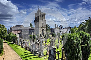 Old church in Scottish Graveyard
