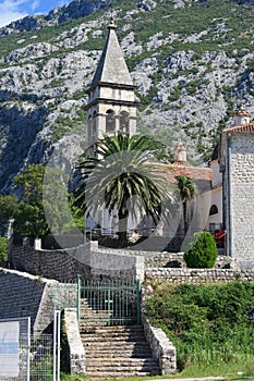 The old church of St. Matthew on Kotor Riviera. Montenegro