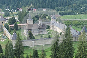 The old church surrounded by walls