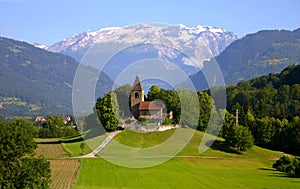 Old church in the Swiss Alps