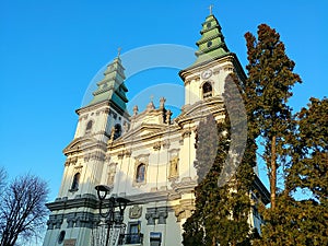 Old church in Ternopil, Ukraine.