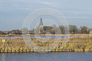 Old church of the village of Drempt near river Oude IJssel