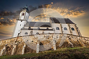 Old church in village of Emmersdorf at the beginning of the Wachau Valley, Austria
