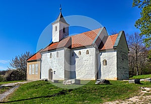 Old church in village Kostolany pod Tribecom, Slovakia